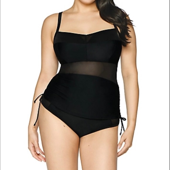 NWT- Curvy Kate Sheer Class underwire Tankini (34G) and High Waist Bikini (S) - Picture 6 of 14